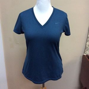 Dri Fit NIKE Blue T shirt V Neck - Large